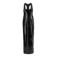 Rochii 'Bella' Long Dress With Wide Neckline And Sequined Details In Polyester Woman Femei
