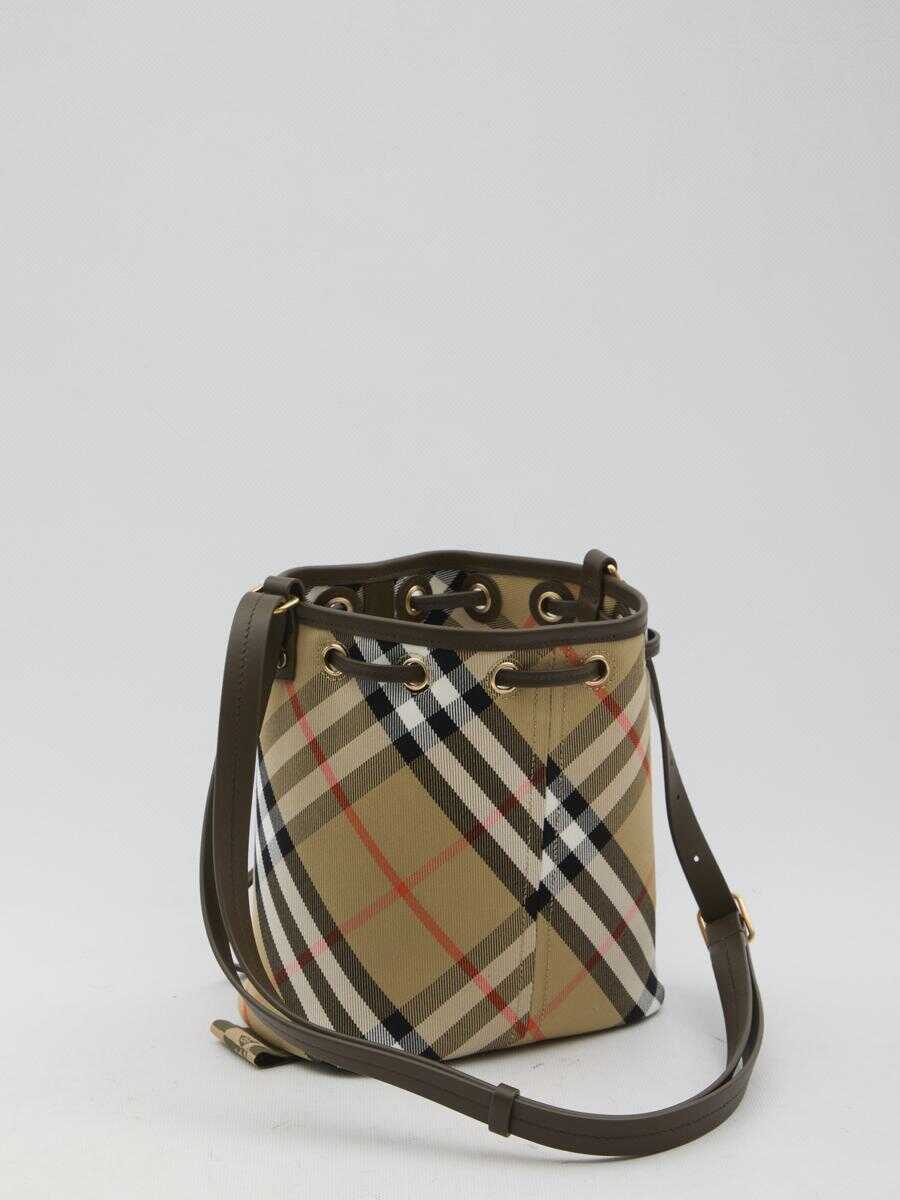 Genti de umar Burberry Check Bucket Bag Beige Femei (BM 16781531) 2