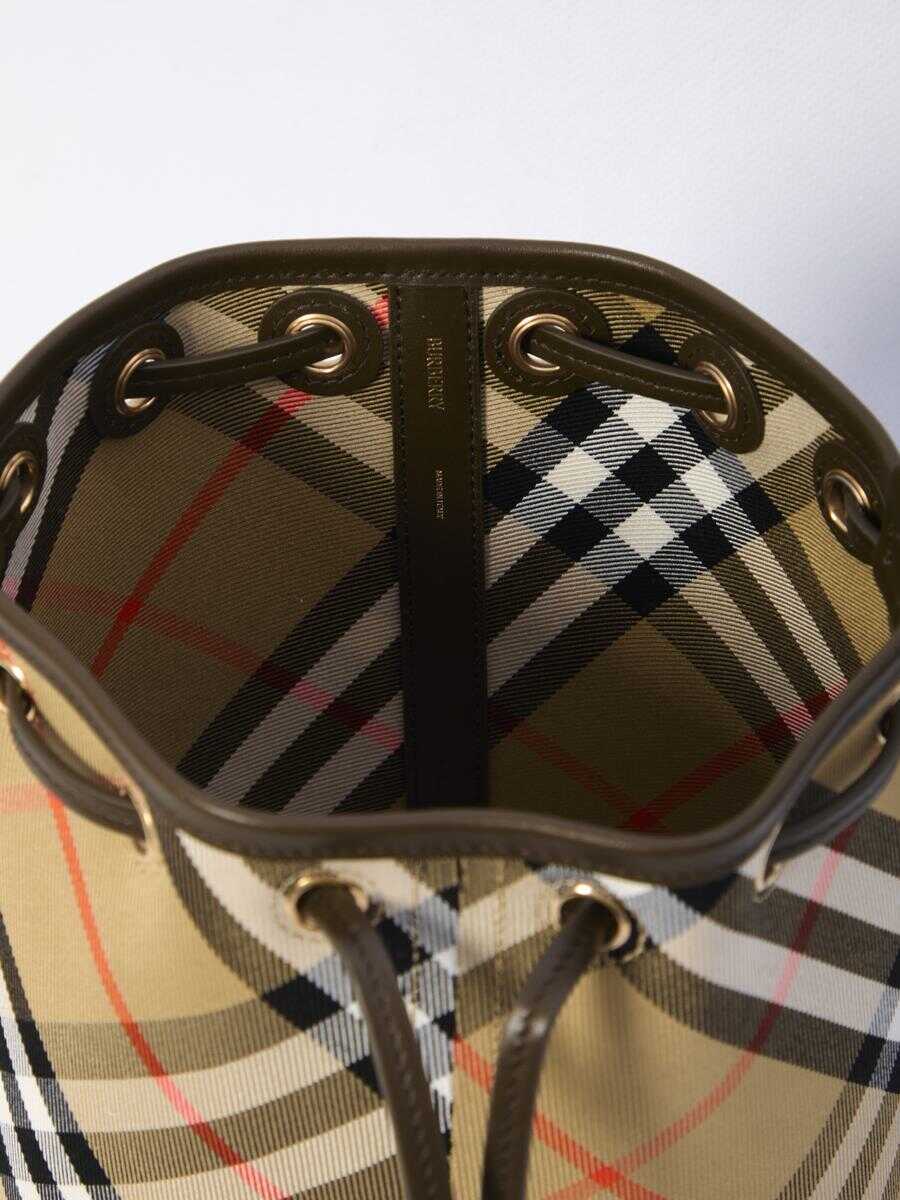 Genti de umar Burberry Check Bucket Bag Beige Femei (BM 16781531) 4