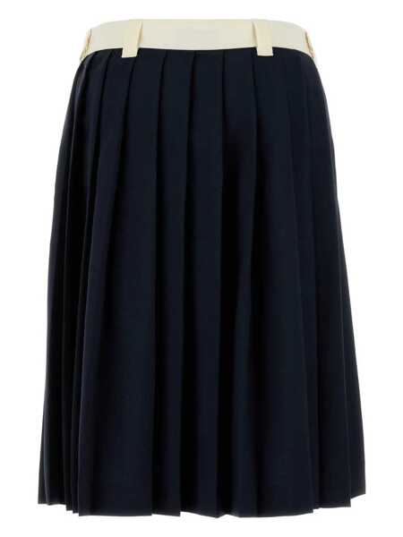 Fuste Miu Miu Miu Miu Pleated Midi Skirt NAVY Femei (BM 16786172) 2