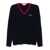 Miu Miu Miu Miu V Neck Cashmere Sweater BLU+ROSSO