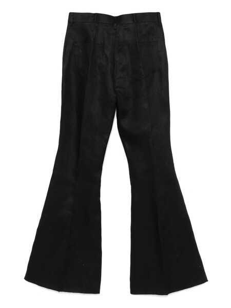 Pantaloni Rick Owens Bolan Cargo Black Pants With Zip Applied On The Legs In Cotton Man Black Barbati (BM 16786919) 2