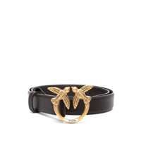 Curele 'Love Birds' Brown Belt With Logo Buckle In Leather Woman Femei