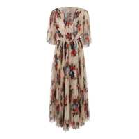 Rochii Multicolor Long Dress With All-Over Floral Print In Tech Fabric Woman Femei