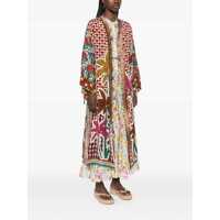 Imbracaminte ANJUNA Dama - Topuri ANJUNA Megan Multicolor Kimono With Drawstring Cuffs And All-Over Print In Viscose Woman MULTICOLOR Femei (BM 16790228) - B-mall.ro