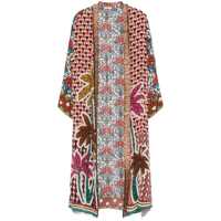 Topuri 'Megan' Multicolor Kimono With Drawstring Cuffs And All-Over Print In Viscose Woman Femei