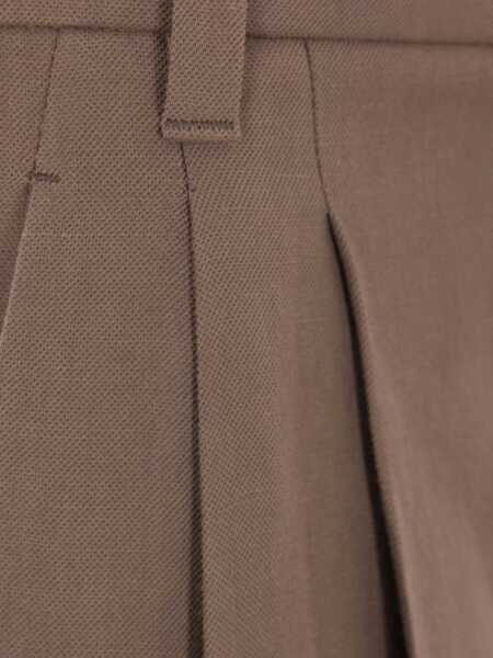 Pantaloni casual Brunello Cucinelli Brunello Cucinelli Wide Leg Pants In Brown BROWN Femei (BM 16790237) 4