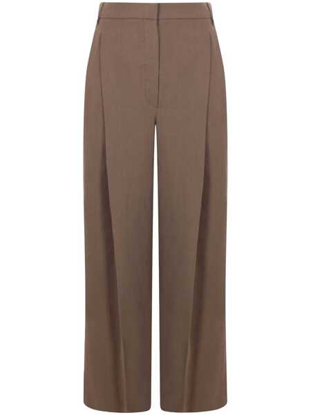 Pantaloni casual Brunello Cucinelli Brunello Cucinelli Wide Leg Pants In Brown BROWN Femei (BM 16790237) 1