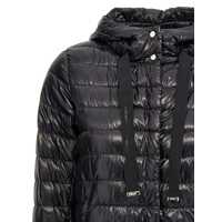 Geci de iarna Herno Dama - Geci de iarna Herno Black Down Jacket With Drawstring Hood And Logo Detail On The Drawstring In Tech Fabric Woman Black Femei (BM 16790627) - B-mall.ro