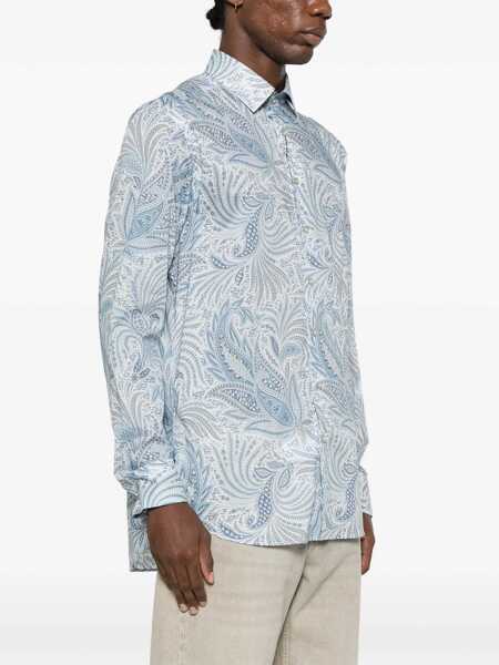 Camasi casual ETRO Cotton Shirt AZURE Barbati (BM 16791216) 3
