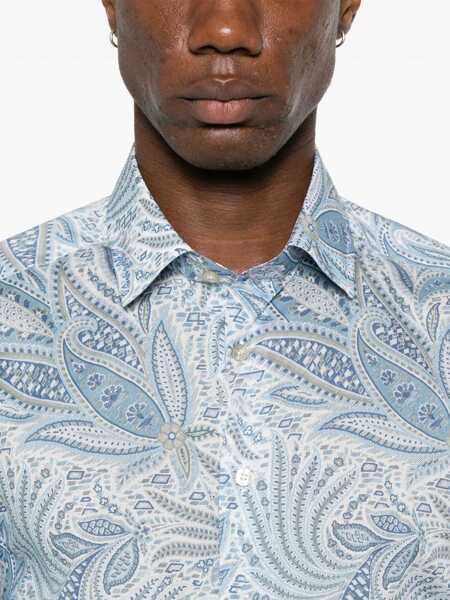 Camasi casual ETRO Cotton Shirt AZURE Barbati (BM 16791216) 5