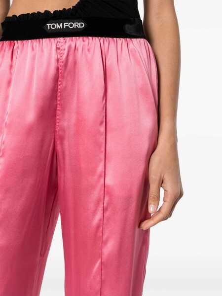 Pantaloni casual Tom Ford Pj Stretch Pants PINK Femei (BM 16791255) 5