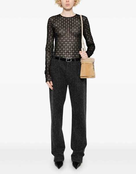 Body-uri Givenchy Monogram Tulle Bodysuit BLACK Femei (BM 16791297) 2