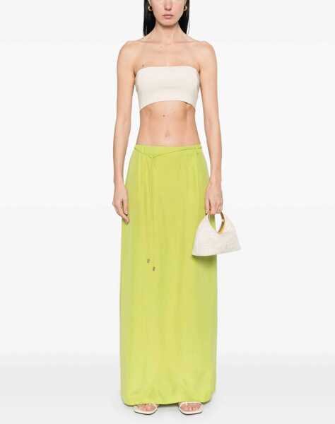 Fuste casual ALYSI Long Silk Skirt GREEN Femei (BM 16791387) 2