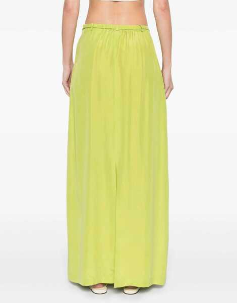 Fuste casual ALYSI Long Silk Skirt GREEN Femei (BM 16791387) 4