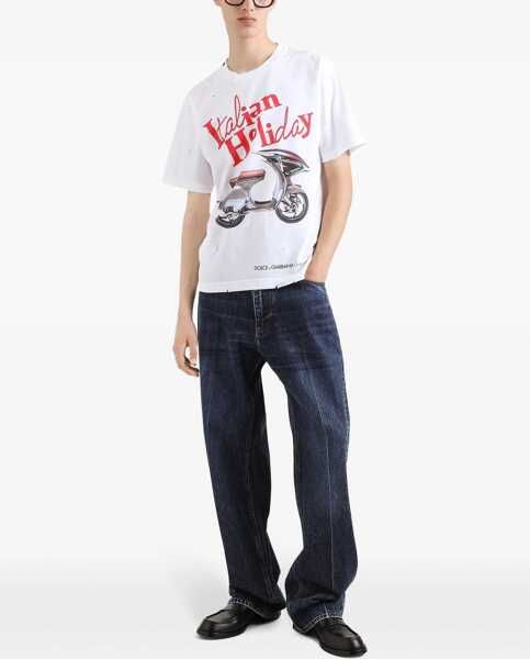 Tricouri Dolce & Gabbana T-Shirt With Wasp Print WHITE Barbati (BM 16791402) 2