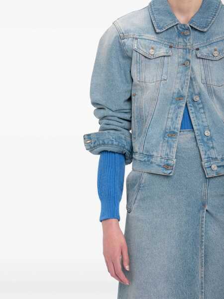 Jachete Victoria Beckham Padded Denim Jacket DENIM Femei (BM 16791507) 5