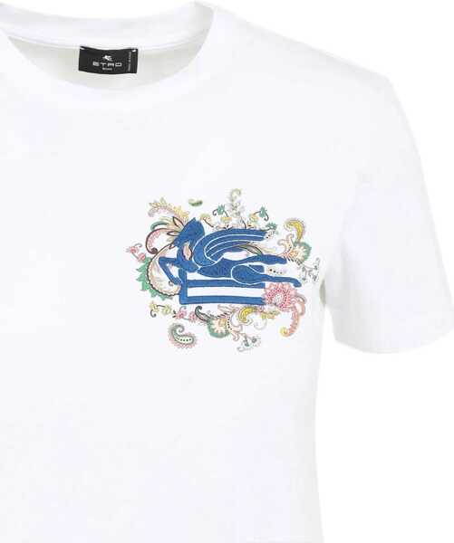 Tricouri ETRO T-Shirt With Logo WHITE Femei (BM 16791597) 2
