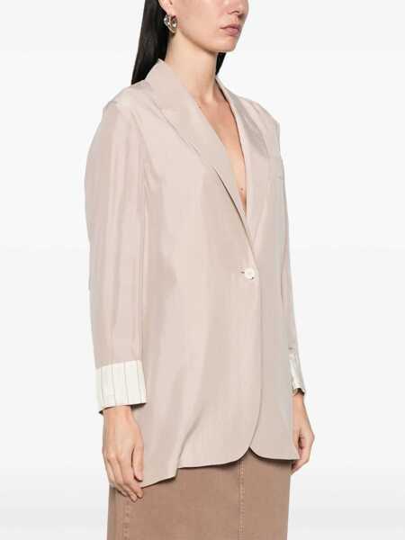 Sacouri ALYSI Silk Blazer POWDER Femei (BM 16791615) 3
