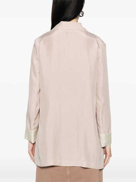 Sacouri ALYSI Silk Blazer POWDER Femei (BM 16791615) 4