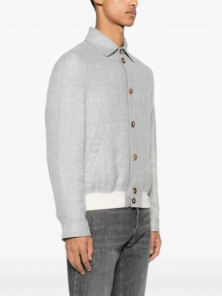 Geci Brunello Cucinelli Brunello Cucinelli Diagonal Jacket GRAY Barbati (BM 16792781) 3