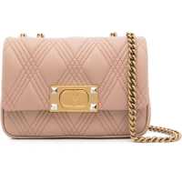 Genti tip postas Small Shoulder Bag In Cinnamon Pink With Diamond Pattern Femei