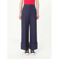Pantaloni eleganti Valentino Garavani Dama - Pantaloni eleganti Valentino Garavani High-Waisted Wide Leg Pants In Silk And Wool Indigo INDACO Femei (BM 16792971) - B-mall.ro