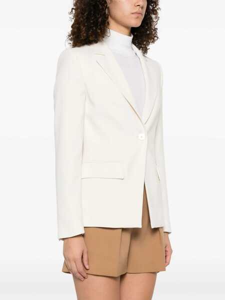 Geci TWINSET Beige Single-Breasted Jacket With Notched Revers In Viscose Blend Stretch Woman Beige Femei (BM 16793411) 3