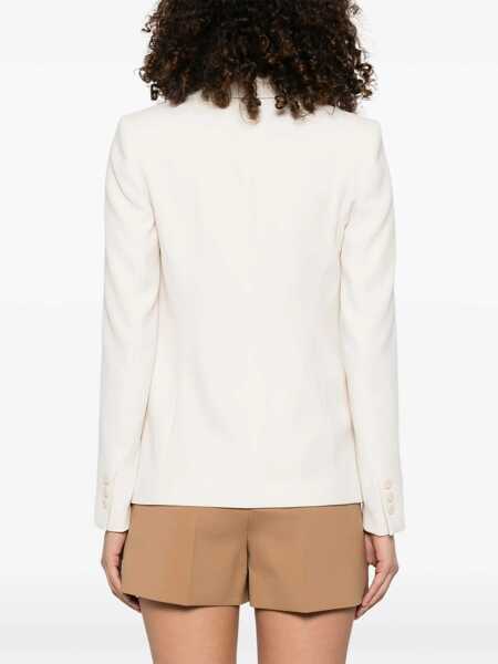 Geci TWINSET Beige Single-Breasted Jacket With Notched Revers In Viscose Blend Stretch Woman Beige Femei (BM 16793411) 4