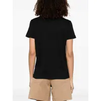 Tricouri Moncler Dama - Tricouri Moncler T-Shirt With Embroidered Logo BLACK Femei (BM 16795221) - B-mall.ro
