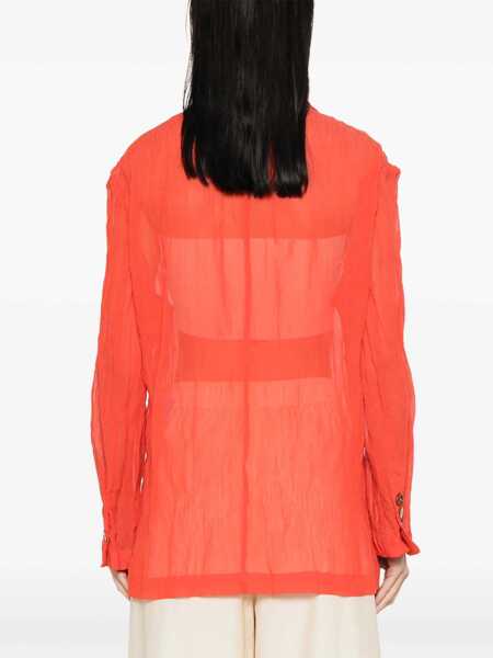 Sacouri office ALYSI Wrinkled Effect Shirt RED Femei (BM 16795278) 4