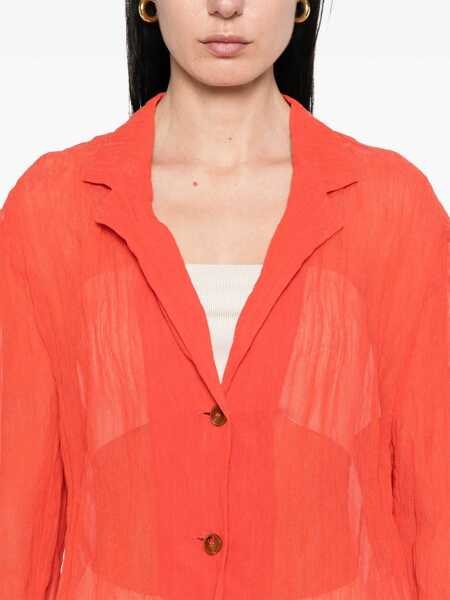 Sacouri office ALYSI Wrinkled Effect Shirt RED Femei (BM 16795278) 5