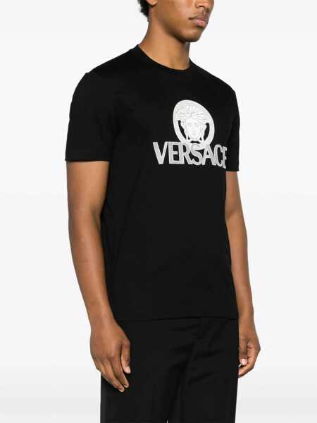 Tricouri Versace Logoed T-Shirt BLACK Barbati (BM 16795299) 3