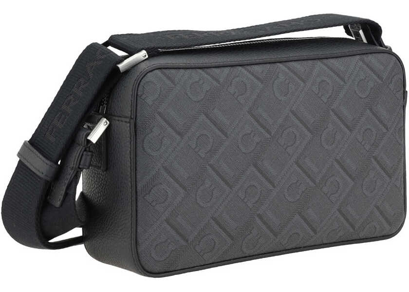 Genti de mana Ferragamo Logoed Shoulder Bag NERO/GRIGIO Barbati (BM 16795449) 3