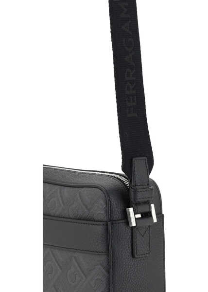 Genti de mana Ferragamo Logoed Shoulder Bag NERO/GRIGIO Barbati (BM 16795449) 4