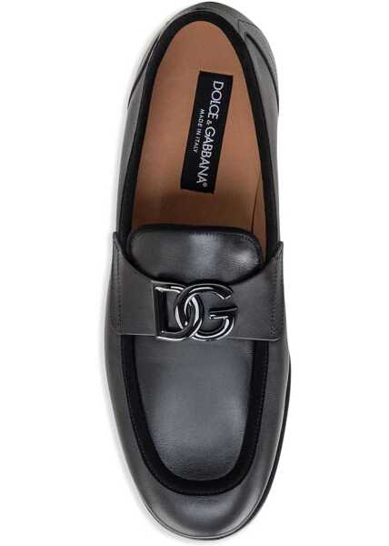 Mocasini Dolce & Gabbana Leather Loafers NERO Barbati (BM 16795500) 4