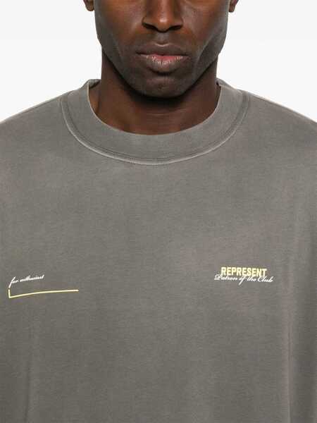 Tricouri REPRESENT Logoed T-Shirt WASHED OLIVE Barbati (BM 16795656) 4