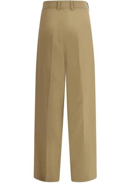 Pantaloni casual PETAR PETROV Silk Pants MUD Femei (BM 16795722) 2