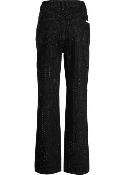 Blugi drepti Self-Portrait Rhinestone Embellished Dark Washed Jeans 21Cm Black Femei (BM 16796106) 2