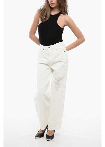 Blugi drepti AllSaints High Waist Distressed Effect Wide Leg Jayce Jeans 23Cm White Femei (BM 16796127) 4