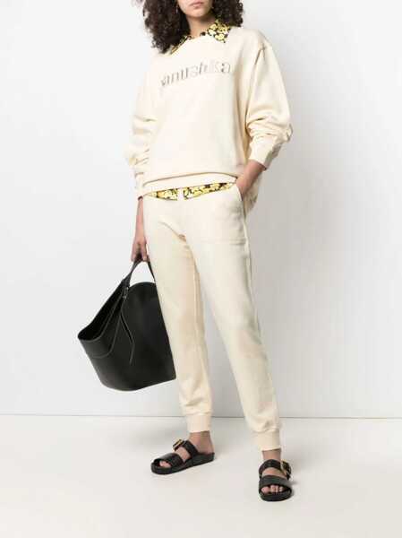 Pantaloni de trening Nanushka Fleeced Cotton Shay Joggers With 3 Pockets Yellow Femei (BM 16796148) 3