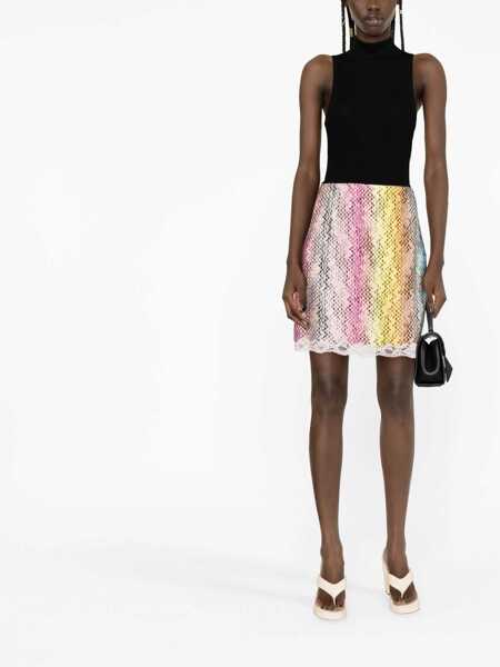 Fuste scurte MISSONI BEACHWEAR Multicolor Skirt With Lace Hem Multicolor Femei (BM 16796160) 2