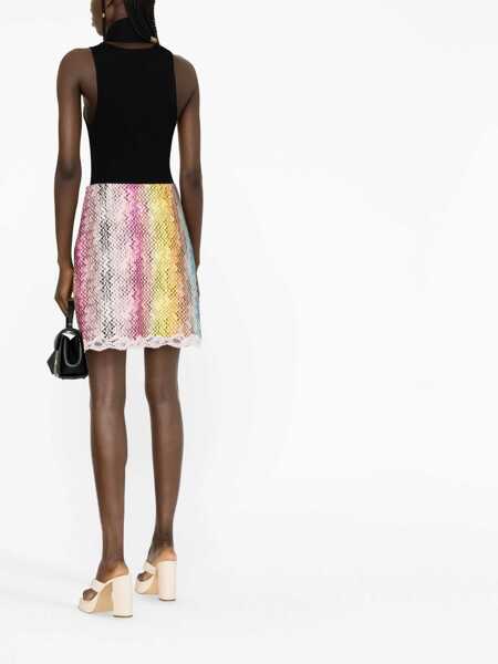 Fuste scurte MISSONI BEACHWEAR Multicolor Skirt With Lace Hem Multicolor Femei (BM 16796160) 4