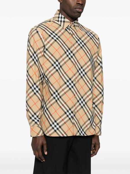 Camasi casual Burberry Archive Check Shirt SAND IP CHECK Barbati (BM 16796271) 3
