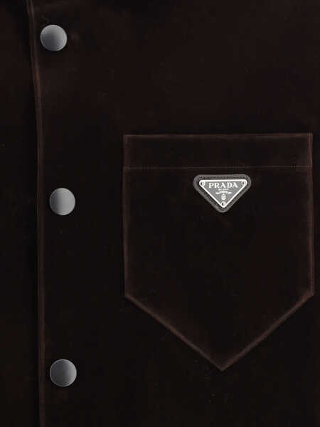Camasi casual Prada Velvet Shirt Jacket EBANO Barbati (BM 16796373) 3