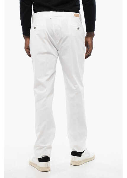 Pantaloni casual CORNELIANI Id Solid Color Chino Pants With Belt Loops White Barbati (BM 16796445) 2