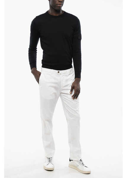 Pantaloni casual CORNELIANI Id Solid Color Chino Pants With Belt Loops White Barbati (BM 16796445) 4