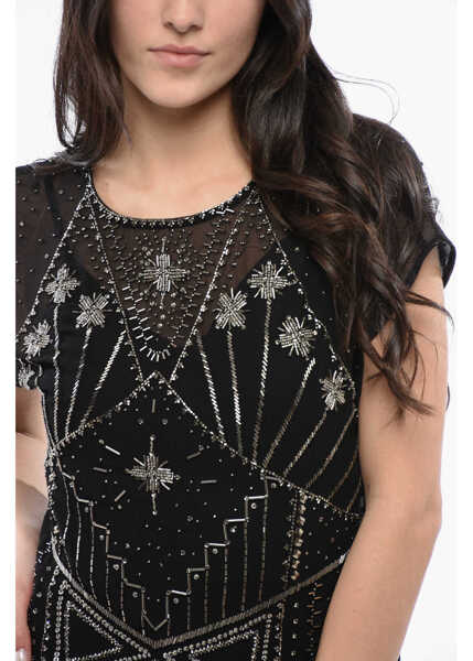 Rochii lungi AllSaints Maxi Dress Etta Embellished With Beads Black Femei (BM 16796484) 3