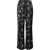 AllSaints Floral Patterned Satin Louisa Pants With Ankle Slits Black