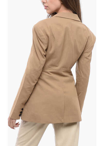 Sacouri AllSaints Lined Sevenh Double Breasted Blazer Brown Femei (BM 16796493) 2